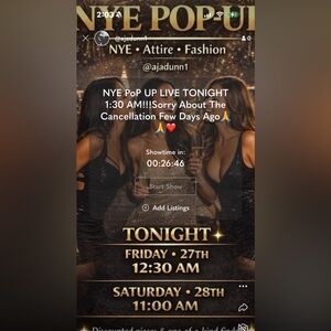 Starts 2:5AM!!! Come see me. Who’s kidding come talk!